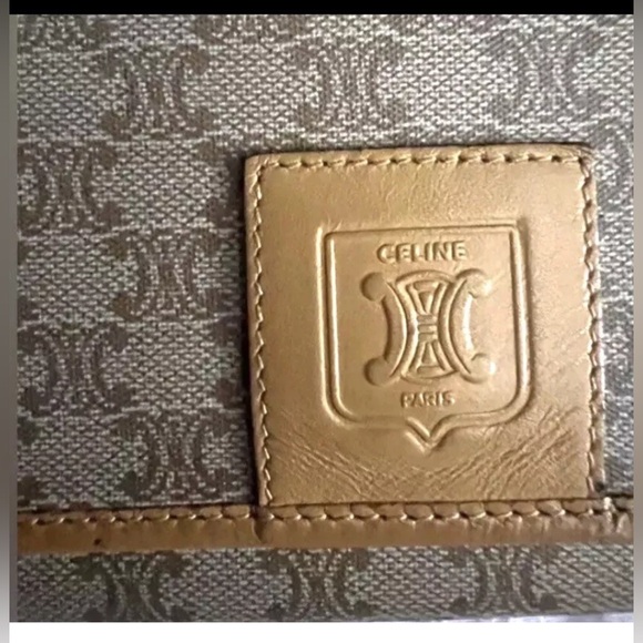 Celine Triomphe Wallet Womens Billfold Bi-fold Change Purse ID Holder Checkbook - Picture 12 of 16